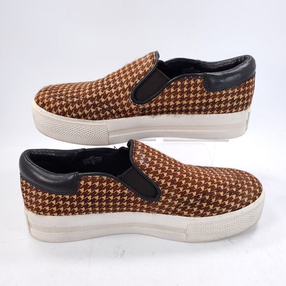 ASN Jam Slip On Casual Walking Shoe Womens Size 9 39 Brown White - Picture 5 of 9